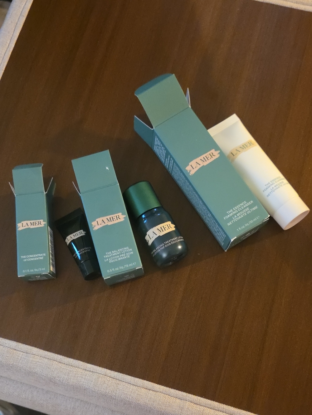 La Mer Skincare Mini Bundle Concentrate Balancing Lotion Foaming Cleanser NWT